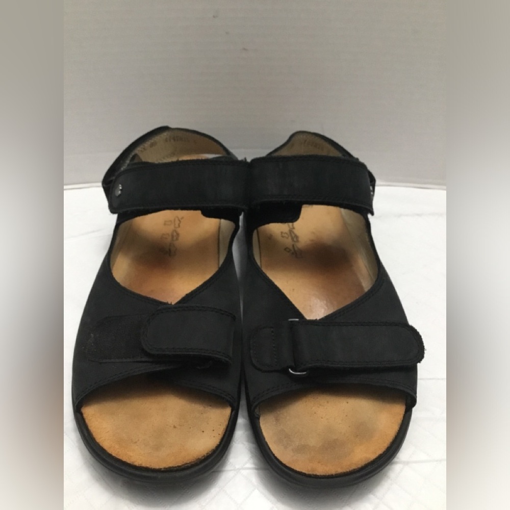 Finn Comfort Black Women's Adjustable Strap Sandals